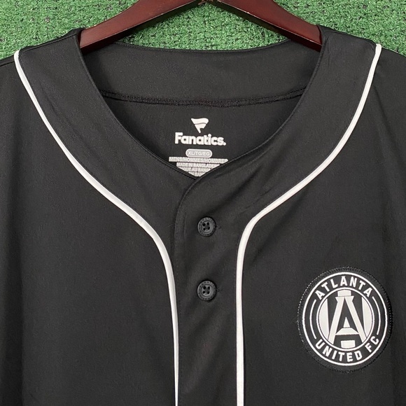 Fanatics Atlanta United MLS Third Period Black Baseball Jersey Men’s Size XL - Picture 2 of 7